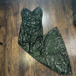 Ever Pretty Size 4 Elegant Green Sequin Evening Dress Party Prom Wedding